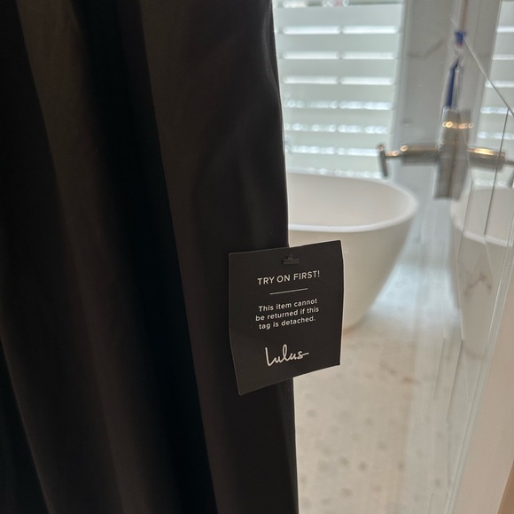 NWT Black Sleeveless Drop Waist Midi Dress Lulus - Picture 5 of 6